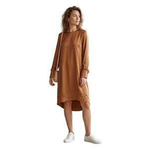 Mos Mosh Bronze Satin High-Low Tunic Dress